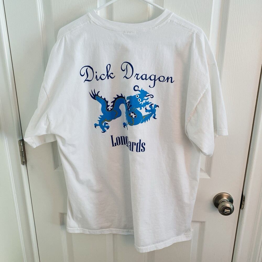 Vintage Dick Dragon Chinese Surf Longboards Graphic Tee Shirt Mens XL Surfing